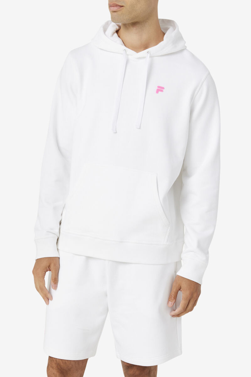 White / Pink Men's Fila Phoenix Hoodie Hoodies | CooloqI2cJI