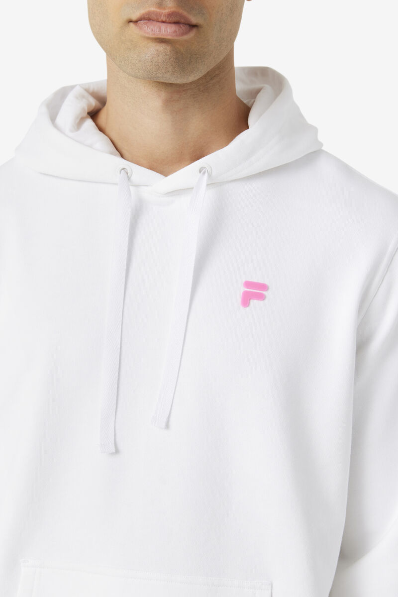 White / Pink Men's Fila Phoenix Hoodie Hoodies | CooloqI2cJI