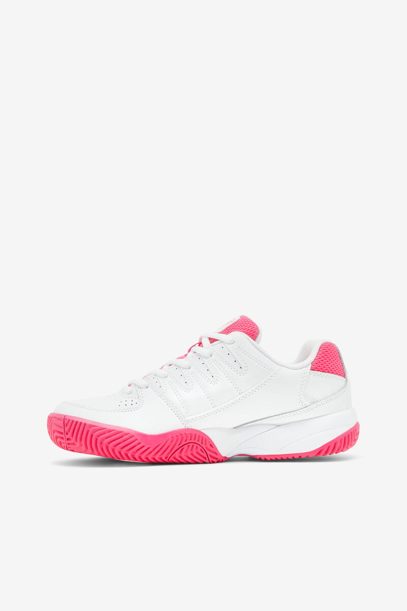 White / Pink / Metal Silver Women's Fila Double Bounce Sport Shoes | 6zaHk5wxskF