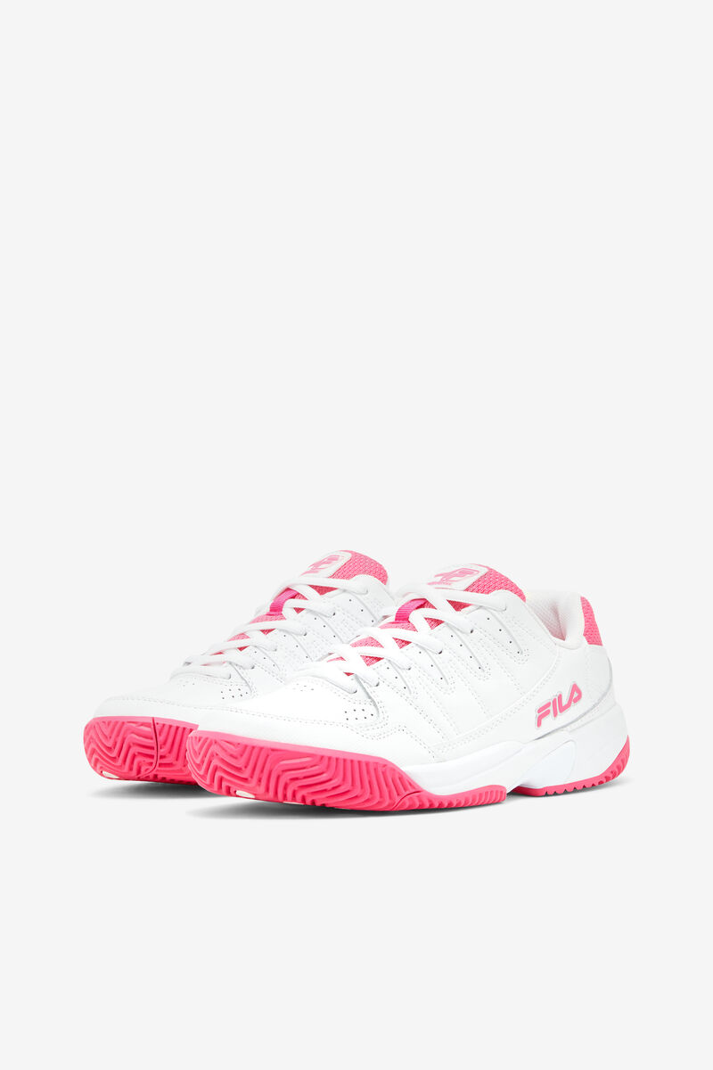 White / Pink / Metal Silver Women's Fila Double Bounce Sport Shoes | 6zaHk5wxskF