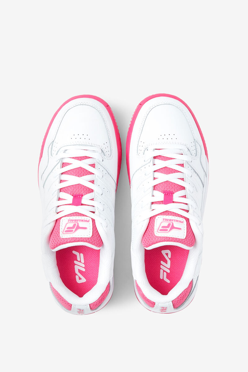 White / Pink / Metal Silver Women's Fila Double Bounce Sport Shoes | 6zaHk5wxskF