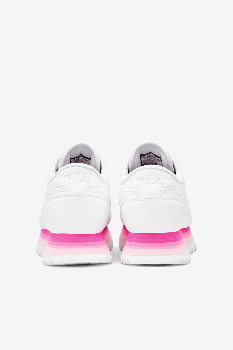 White / Pink / Pink Women's Fila Fila Orbit Stripe Trainers | xpLImKFAnzP