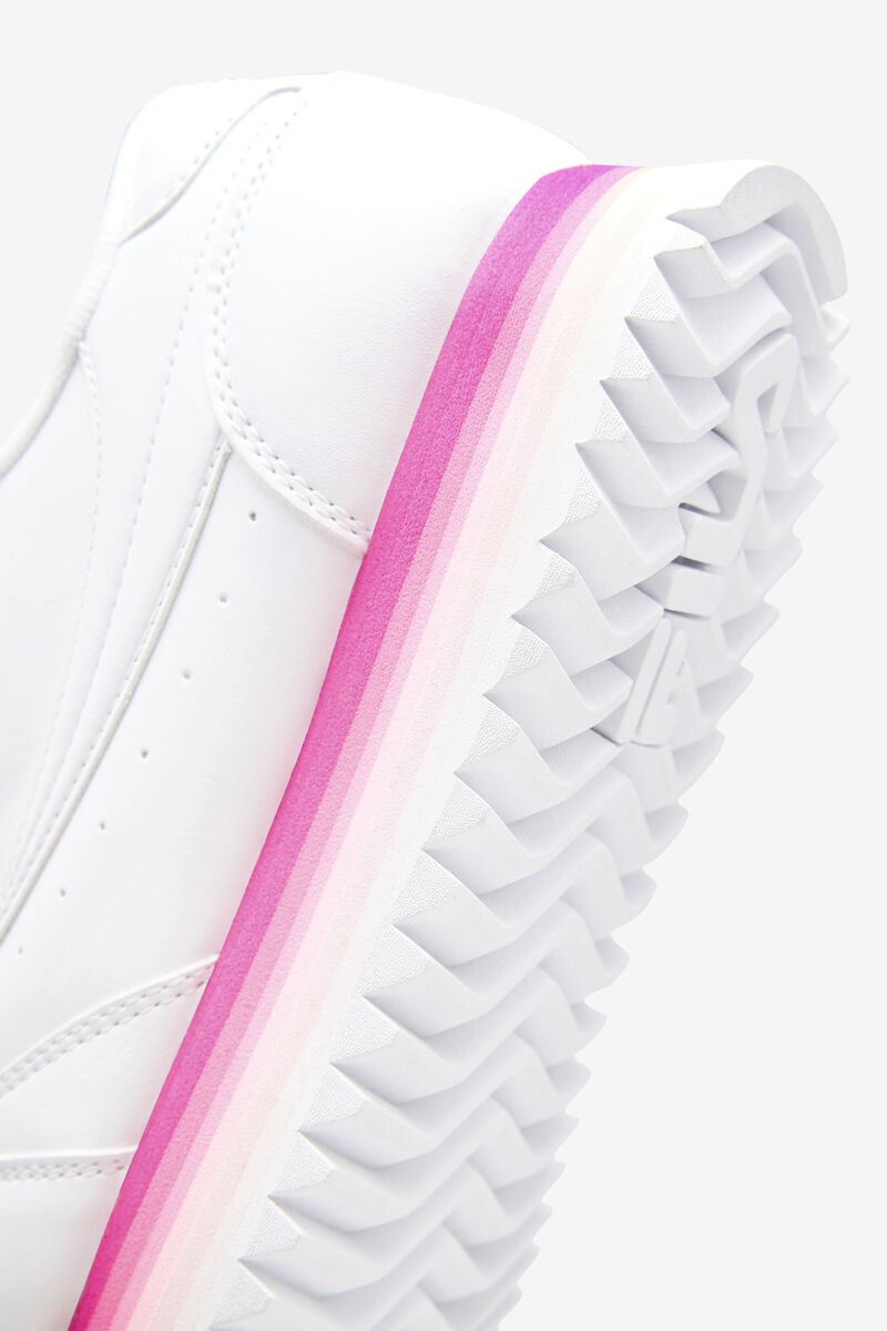 White / Pink / Pink Women's Fila Fila Orbit Stripe Trainers | xpLImKFAnzP