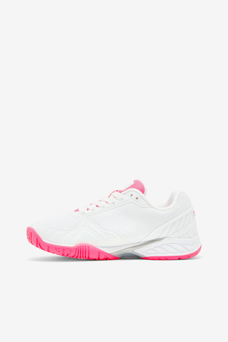 White / Pink / White Women's Fila Volley Zone Sport Shoes | VnHUOa1luhl