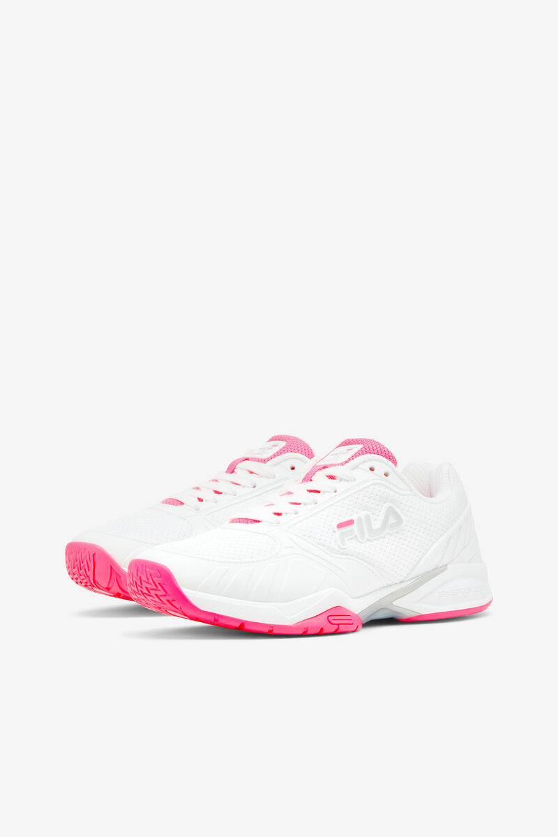 White / Pink / White Women's Fila Volley Zone Sport Shoes | VnHUOa1luhl