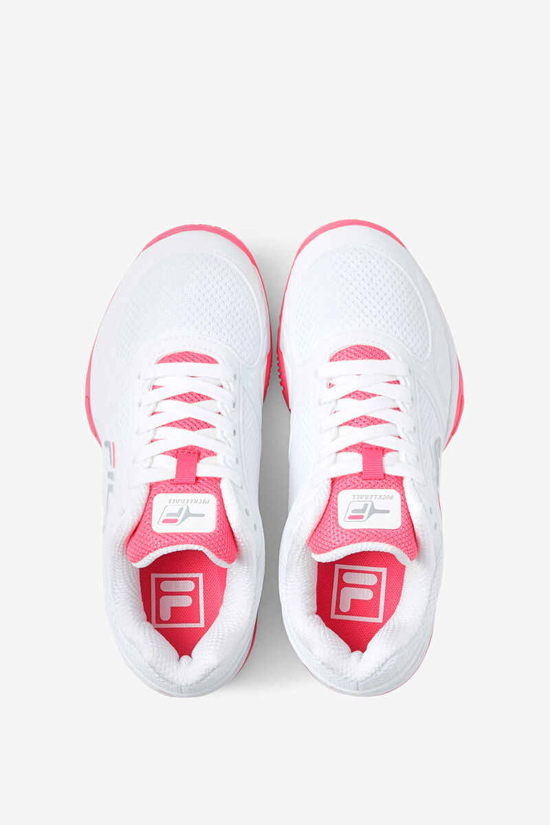 White / Pink / White Women's Fila Volley Zone Sport Shoes | VnHUOa1luhl