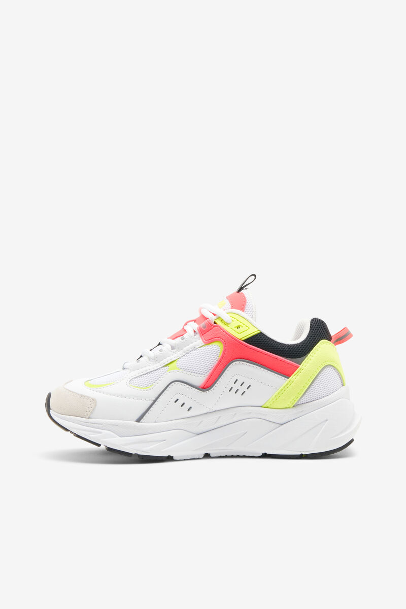 White / Pink / Yellow Women's Fila Trigate Plus Trainers | SpA2jaFulk3