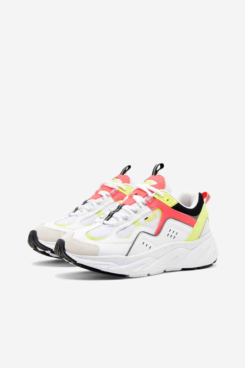 White / Pink / Yellow Women's Fila Trigate Plus Trainers | SpA2jaFulk3