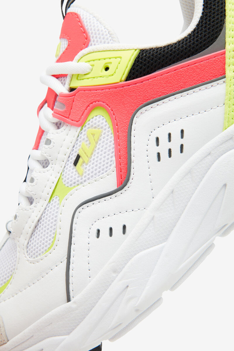 White / Pink / Yellow Women's Fila Trigate Plus Trainers | SpA2jaFulk3