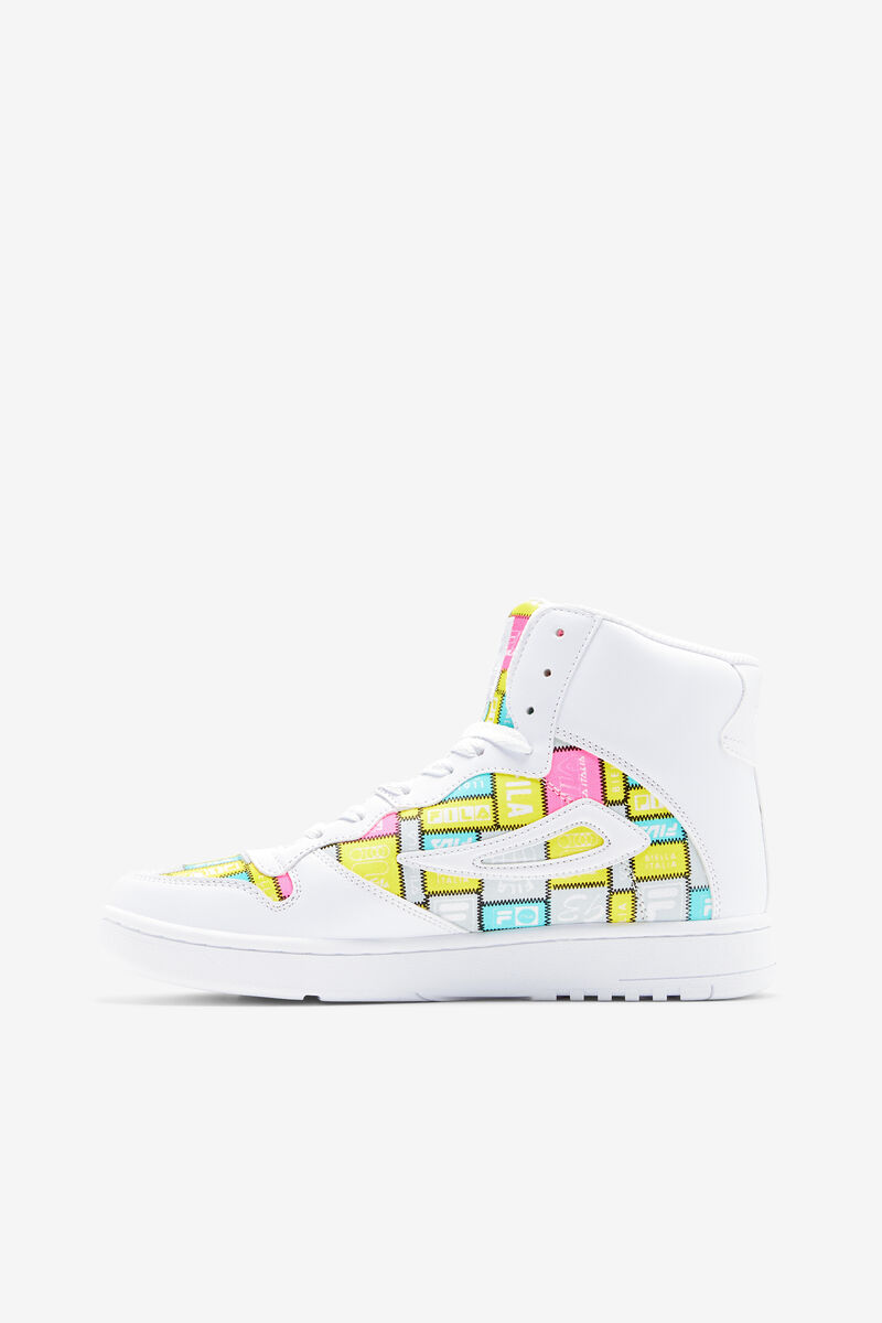 White / Purple Women's Fila Fx-dsx Mid Patchwork Trainers | ebiGJW4aenj