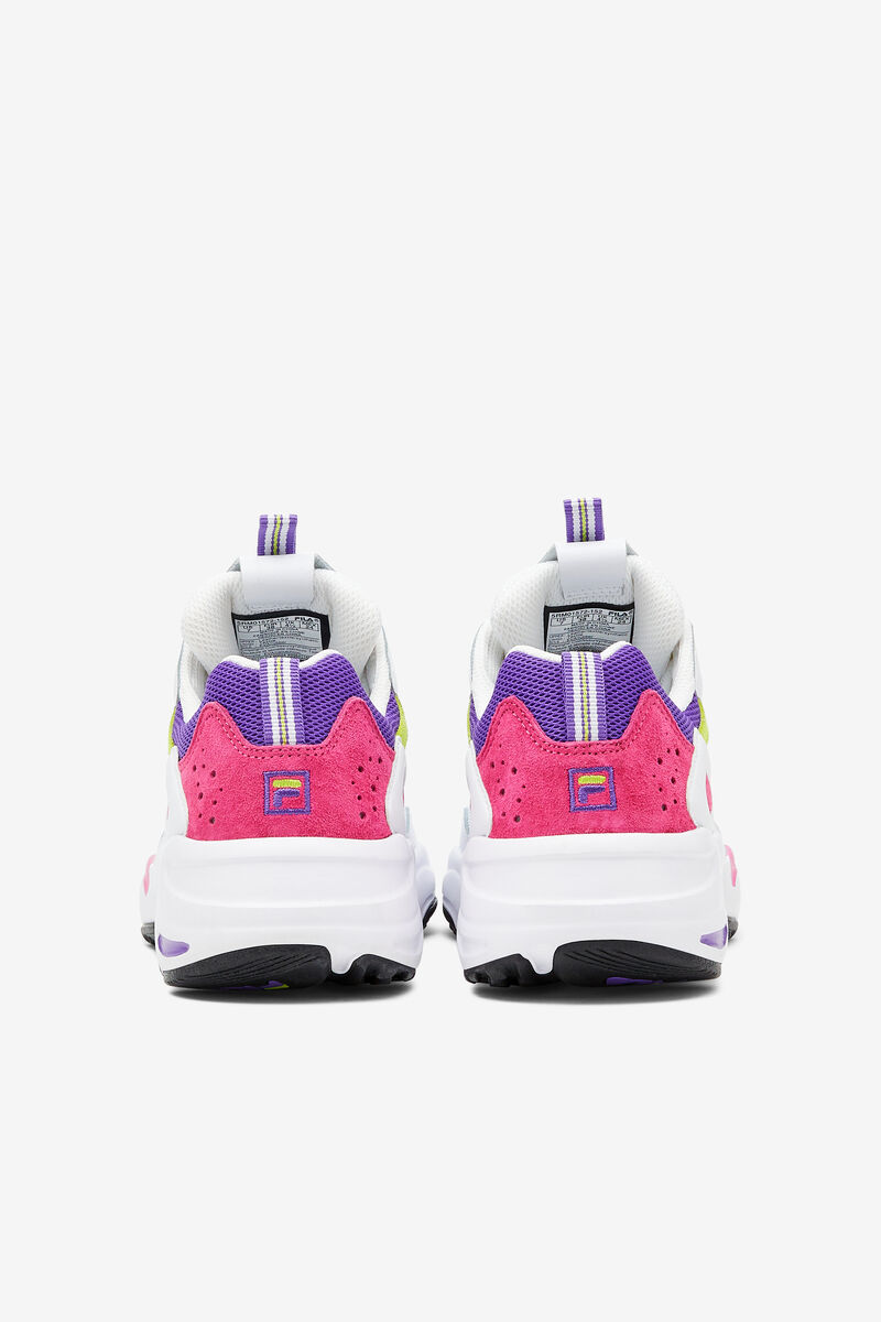 White / Purple Women's Fila Ray Tracer Sport Shoes | mYvMDrlU91H