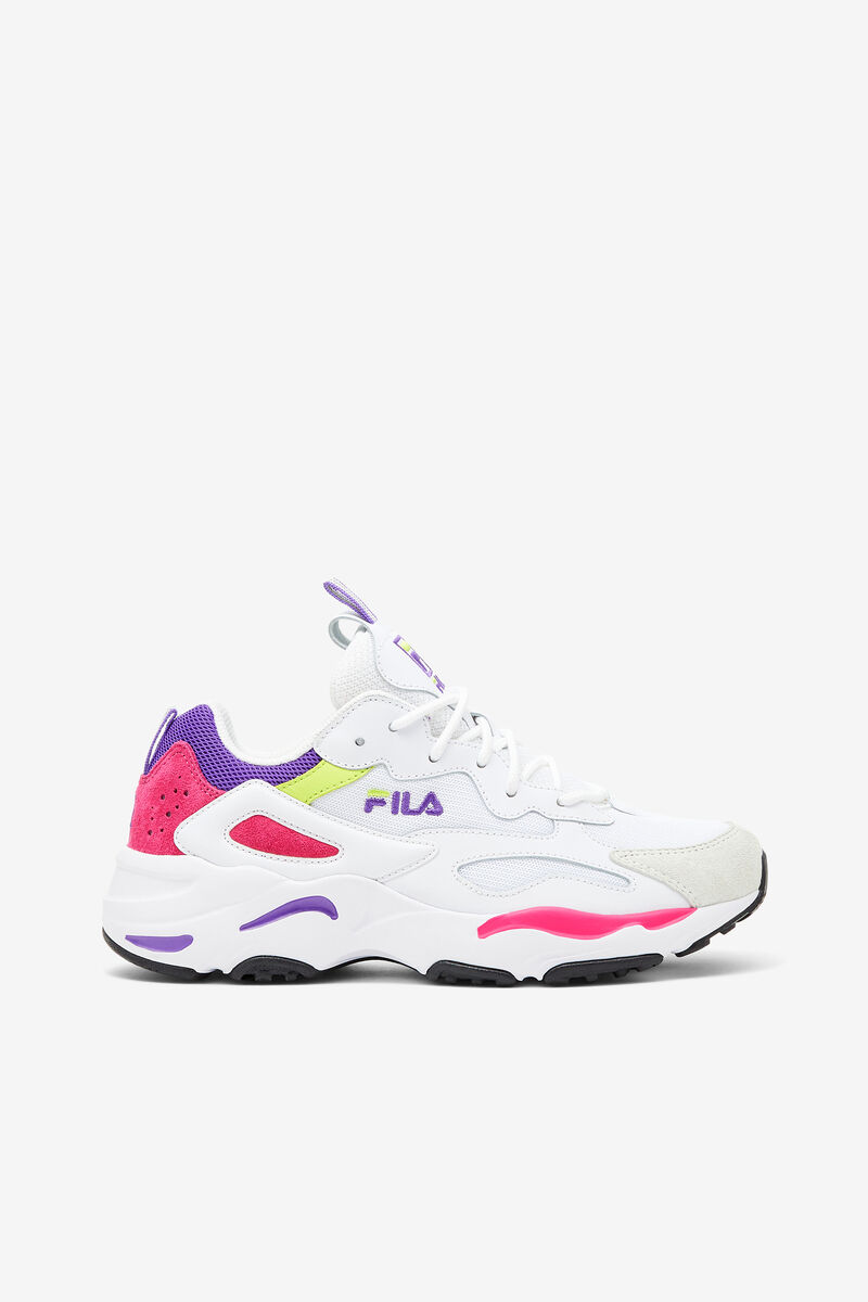 White / Purple Women\'s Fila Ray Tracer Sport Shoes | mYvMDrlU91H