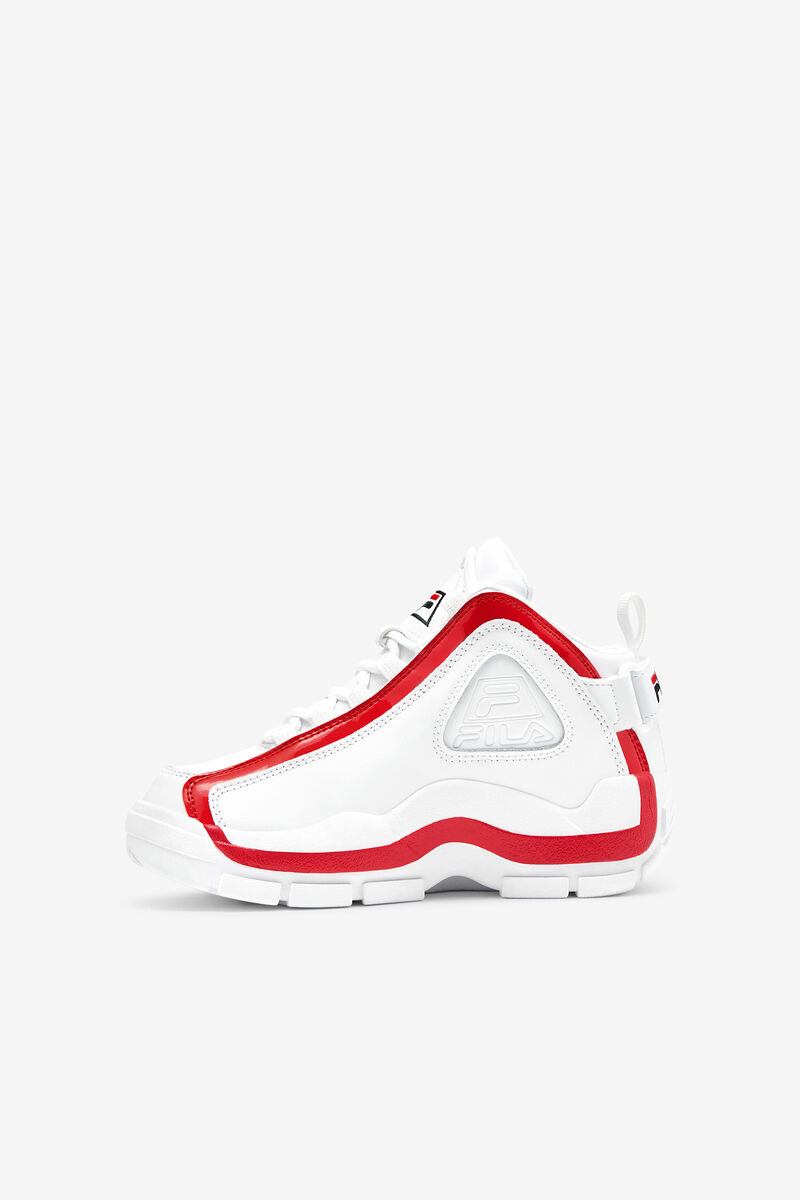 White / Red / Black Kids' Fila Big Grant Hill 2 Basketball Shoes | 1IRoZ3uyjoj