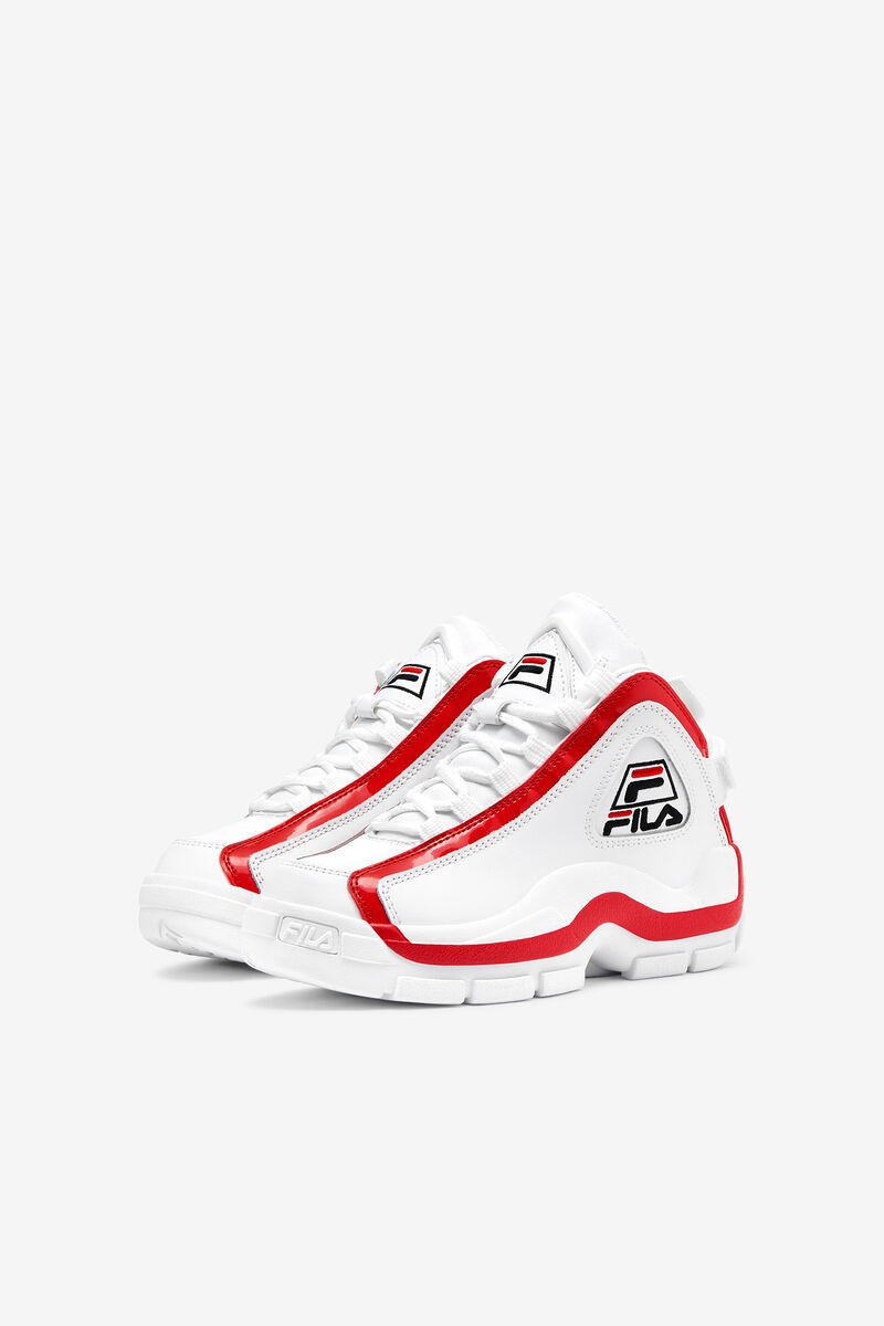 White / Red / Black Kids' Fila Big Grant Hill 2 Basketball Shoes | 1IRoZ3uyjoj