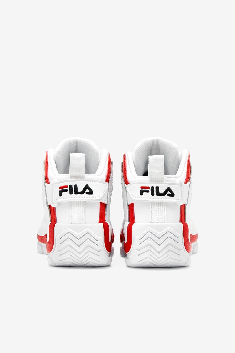 White / Red / Black Kids' Fila Big Grant Hill 2 Basketball Shoes | 1IRoZ3uyjoj