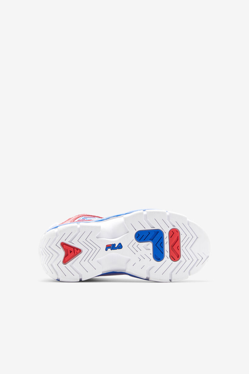 White / Red / Blue Kids' Fila Little Grant Hill 2 Basketball Shoes | paOVTEAqoKl