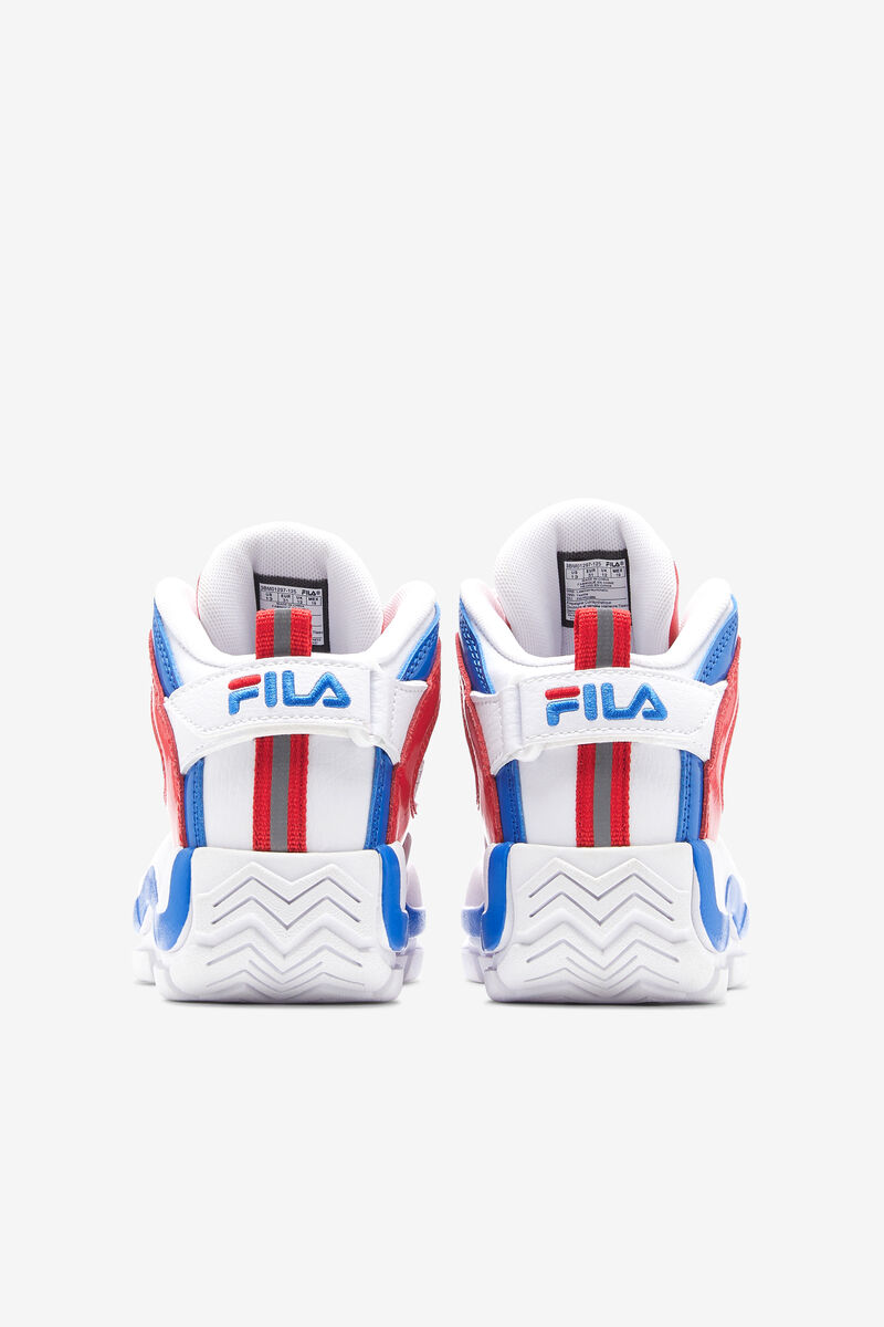 White / Red / Blue Kids' Fila Little Grant Hill 2 Basketball Shoes | paOVTEAqoKl