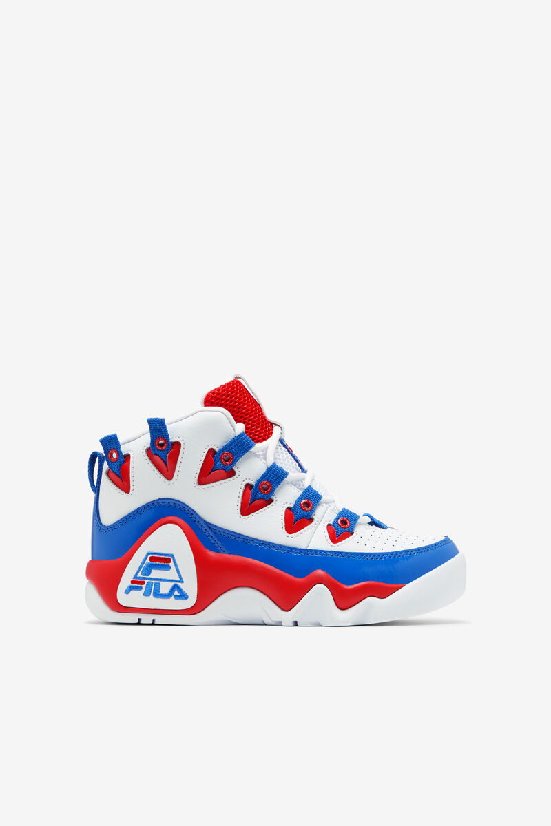 White / Red / Blue Kids\' Fila Little Grant Hill 1 Basketball Shoes | xSKK4plIeqP