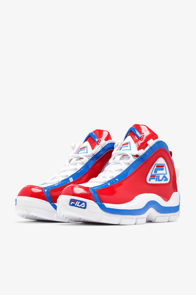 White / Red / Blue Men's Fila Grant Hill 2 - Red, White & Blue Basketball Shoes | Fila Trainers | WO