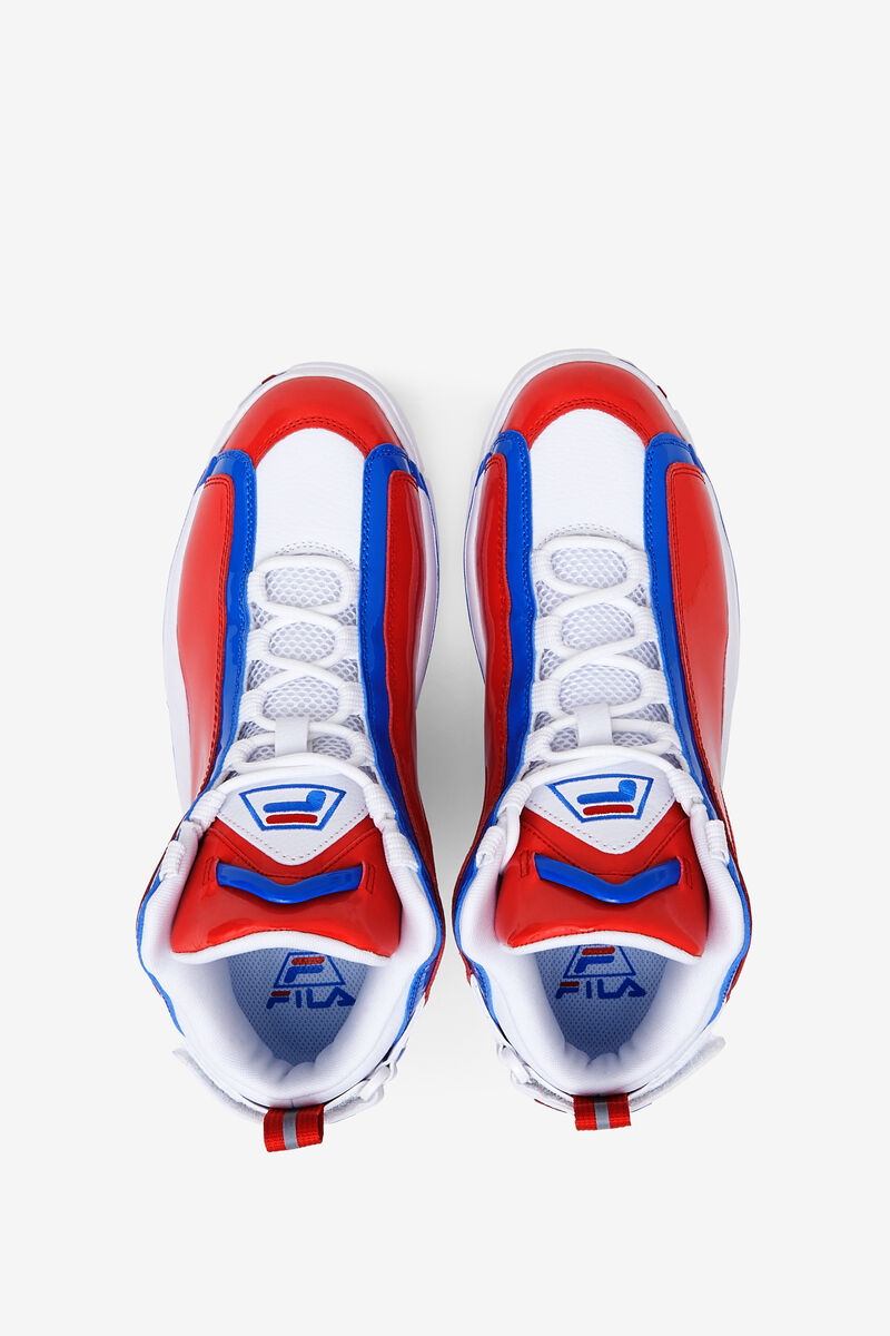 White / Red / Blue Men's Fila Grant Hill 2 - Red, White & Blue Basketball Shoes | Fila Trainers | WO