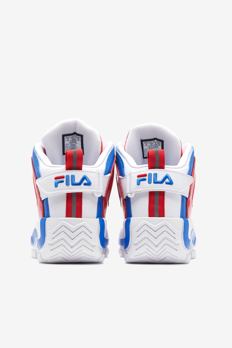 White / Red / Blue Men's Fila Grant Hill 2 - Red, White & Blue Basketball Shoes | Fila Trainers | WO