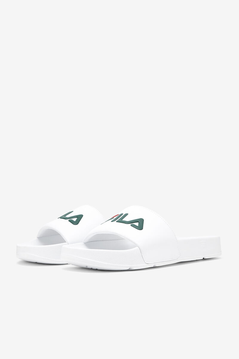 White / Red Men's Fila Drifter Sandals | jxXuVErfklC