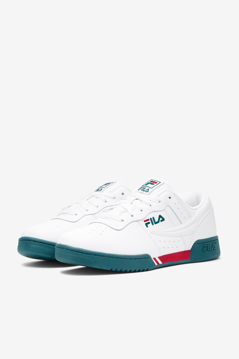 White / Red Men's Fila Original Fitness Op Flat Shoes | pgogtZA7bjm