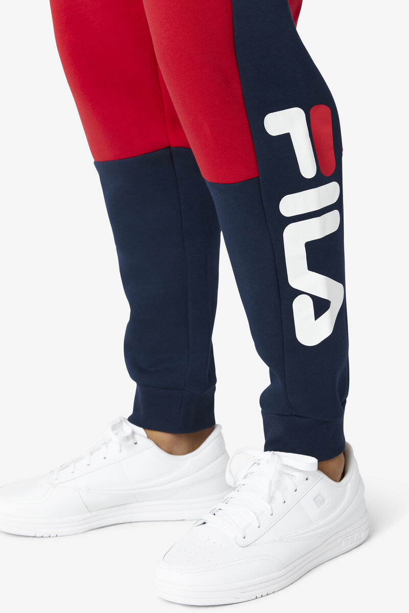 White / Red / Navy Men's Fila Sander Pant Pants | n2mb1ZvFM2V