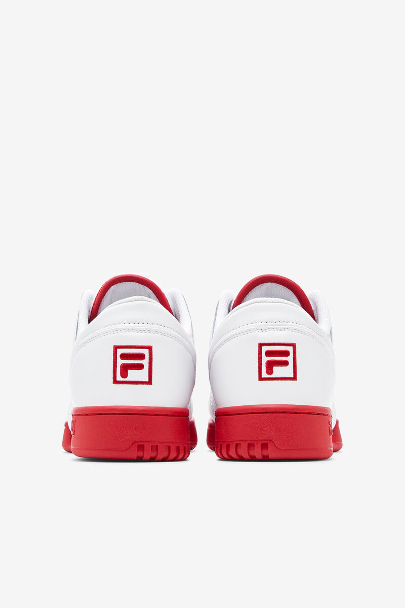 White / Red / White Men's Fila Original Fitness Flat Shoes | WpqH4c1ghQt