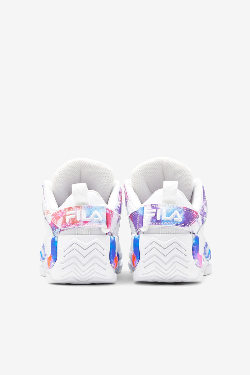 White / White Kids' Fila Big Grant Hill 2 Tie Dye Low Basketball Shoes | 6sACIvnOCCH