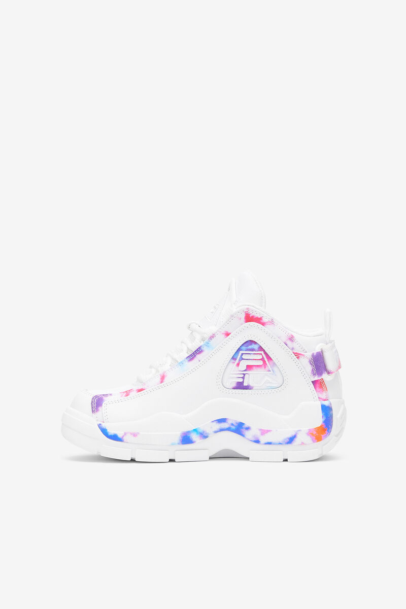 White / White Kids' Fila Big Grant Hill 2 Tie Dye Basketball Shoes | sexUKhpGyLe