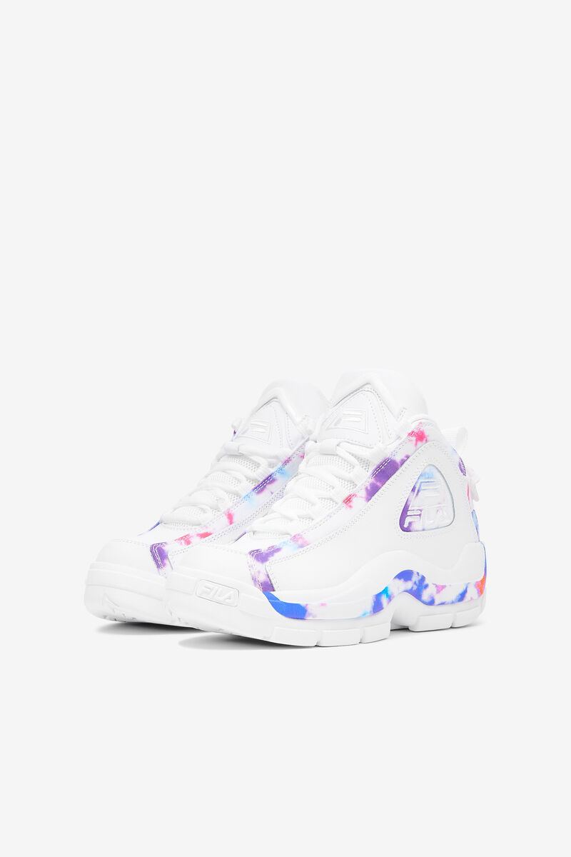 White / White Kids' Fila Big Grant Hill 2 Tie Dye Basketball Shoes | sexUKhpGyLe