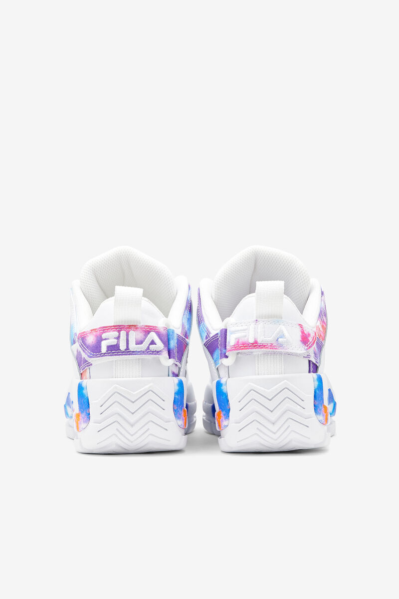 White / White Men's Fila Grant Hill 2 Tie Dye Low Basketball Shoes | 2u8EfsSwt69