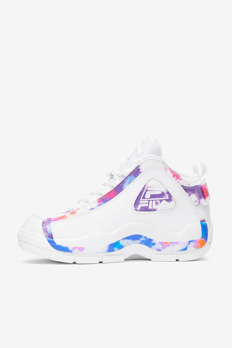 White / White Men's Fila Grant Hill 2 Tie Dye Basketball Shoes | TmOZkH2iov1