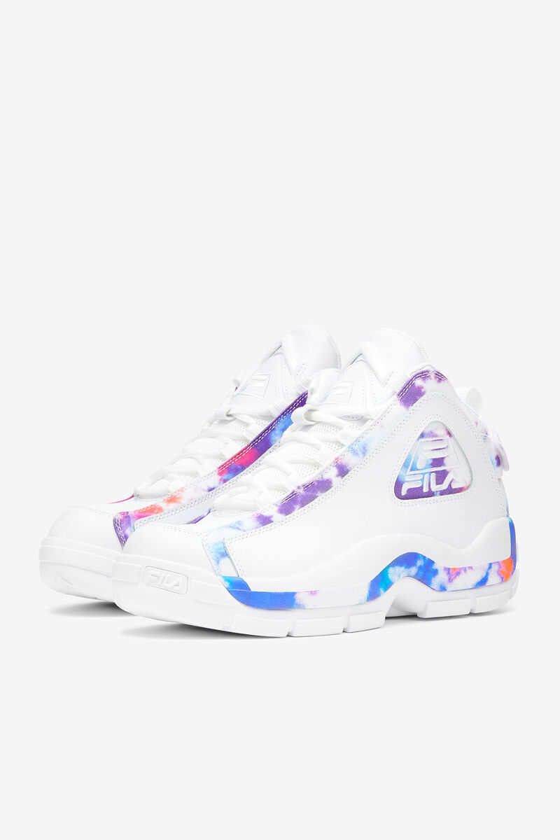 White / White Men's Fila Grant Hill 2 Tie Dye Basketball Shoes | TmOZkH2iov1