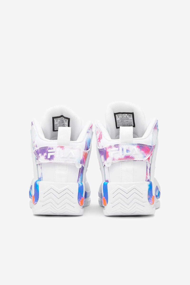 White / White Men's Fila Grant Hill 2 Tie Dye Basketball Shoes | TmOZkH2iov1