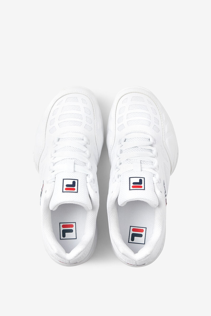 White / White / White Kids' Fila Big Axilus Jr Tennis Shoes | FIf4ItmftJN