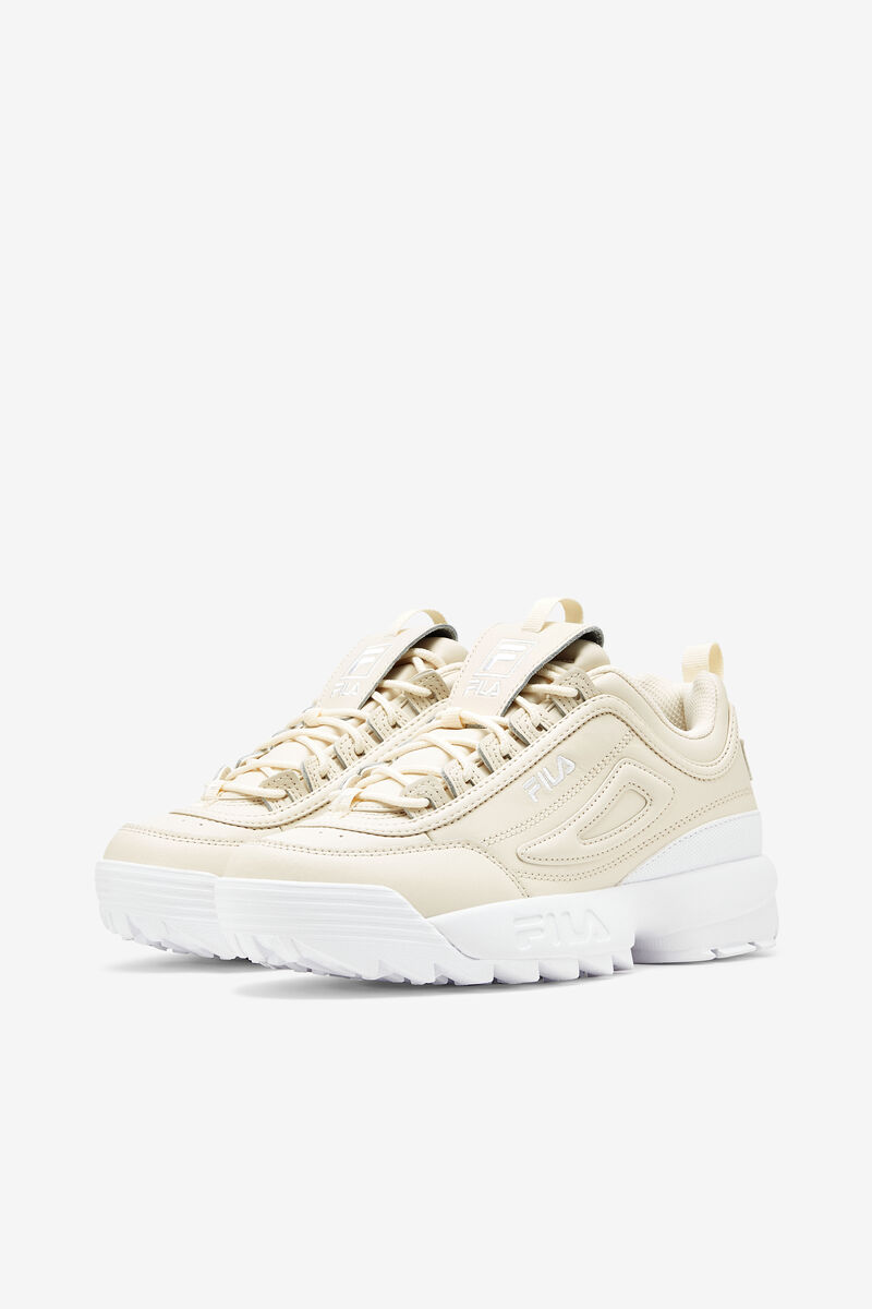 White / White / White Women's Fila Disruptor 2 Premium Platform Shoes | GMaxCk6iyaW