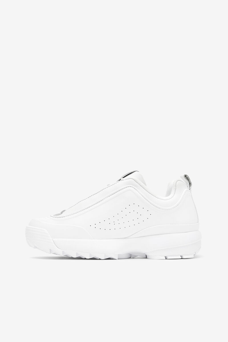 White / White / White Women's Fila Disruptor Zero Platform Shoes | MkNugmdmC3d