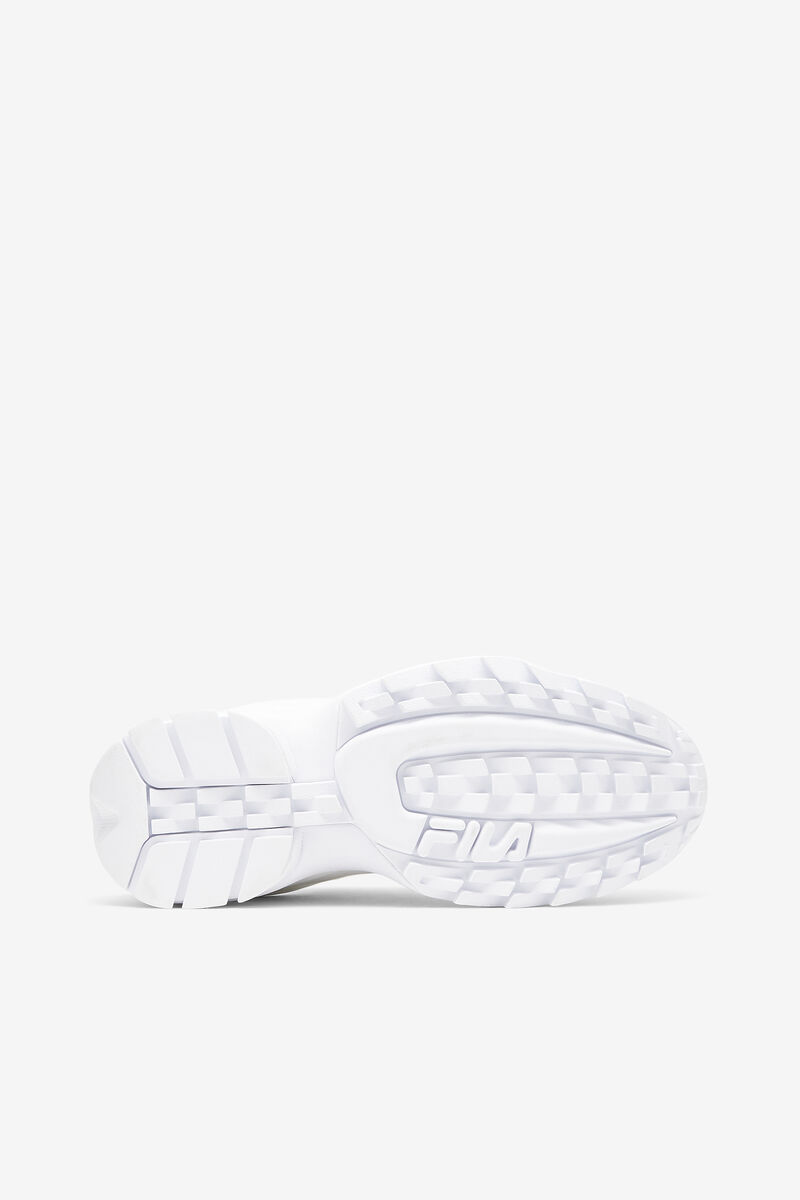 White / White / White Women's Fila Disruptor Zero Platform Shoes | MkNugmdmC3d