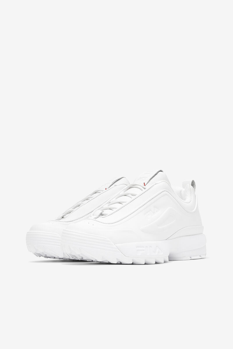 White / White / White Women's Fila Disruptor Zero Platform Shoes | MkNugmdmC3d