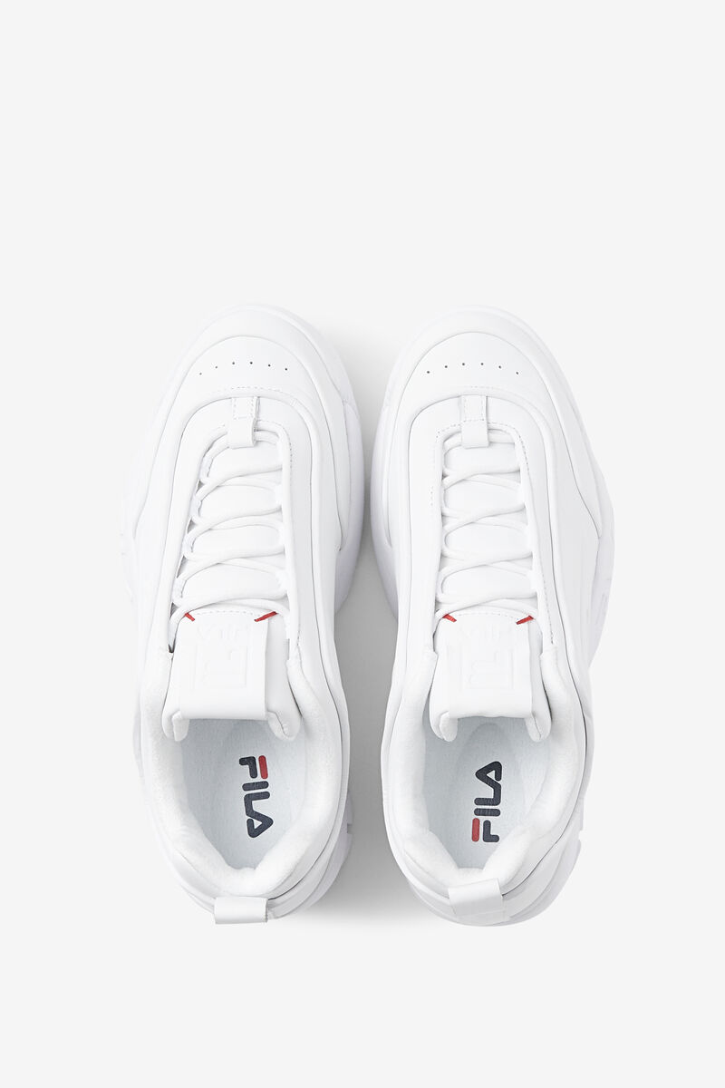 White / White / White Women's Fila Disruptor Zero Platform Shoes | MkNugmdmC3d