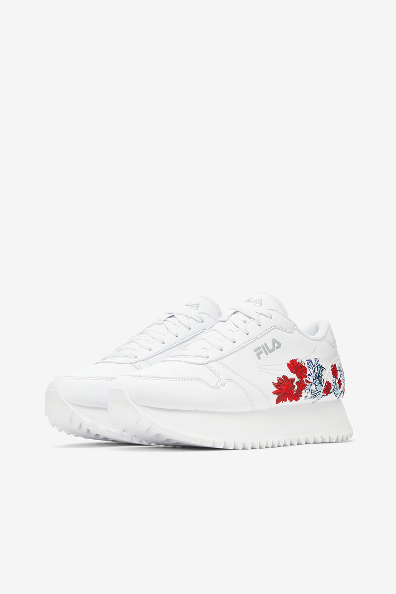 White / White / White Women's Fila Fila Orbit Flower Trainers | efg1L4vLCOS