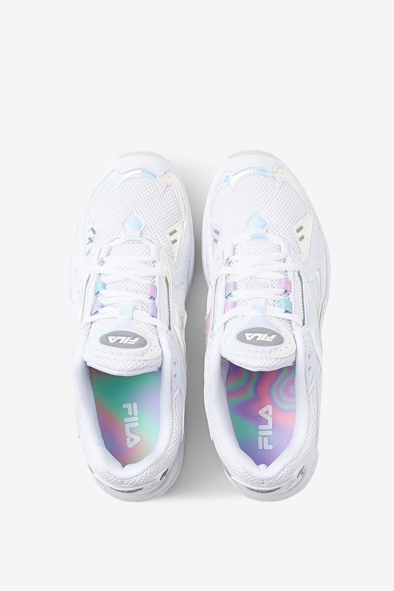 White / White Women's Fila Archive Rjv Iridescent Trainers | lw9XnMqDwUr