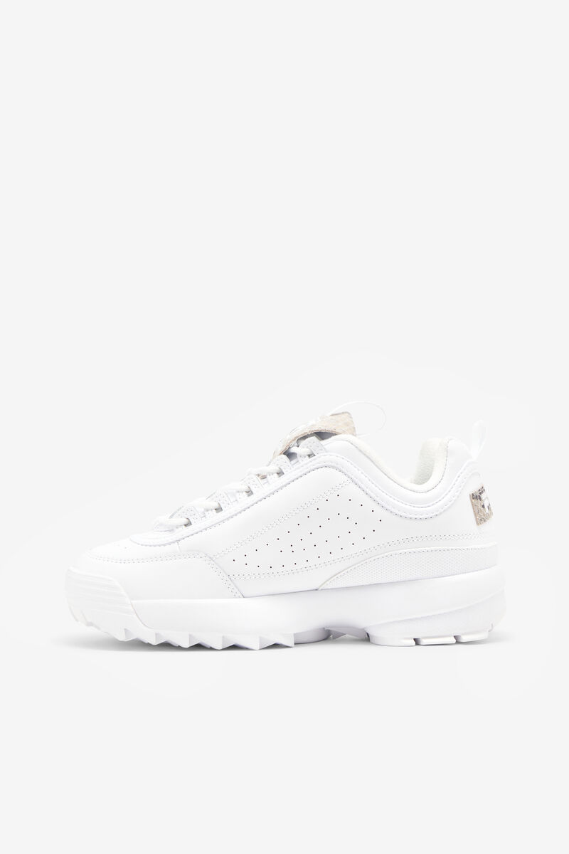 White / White Women's Fila Disruptor 2 Snake Platform Shoes | BwQfJjMVyNq