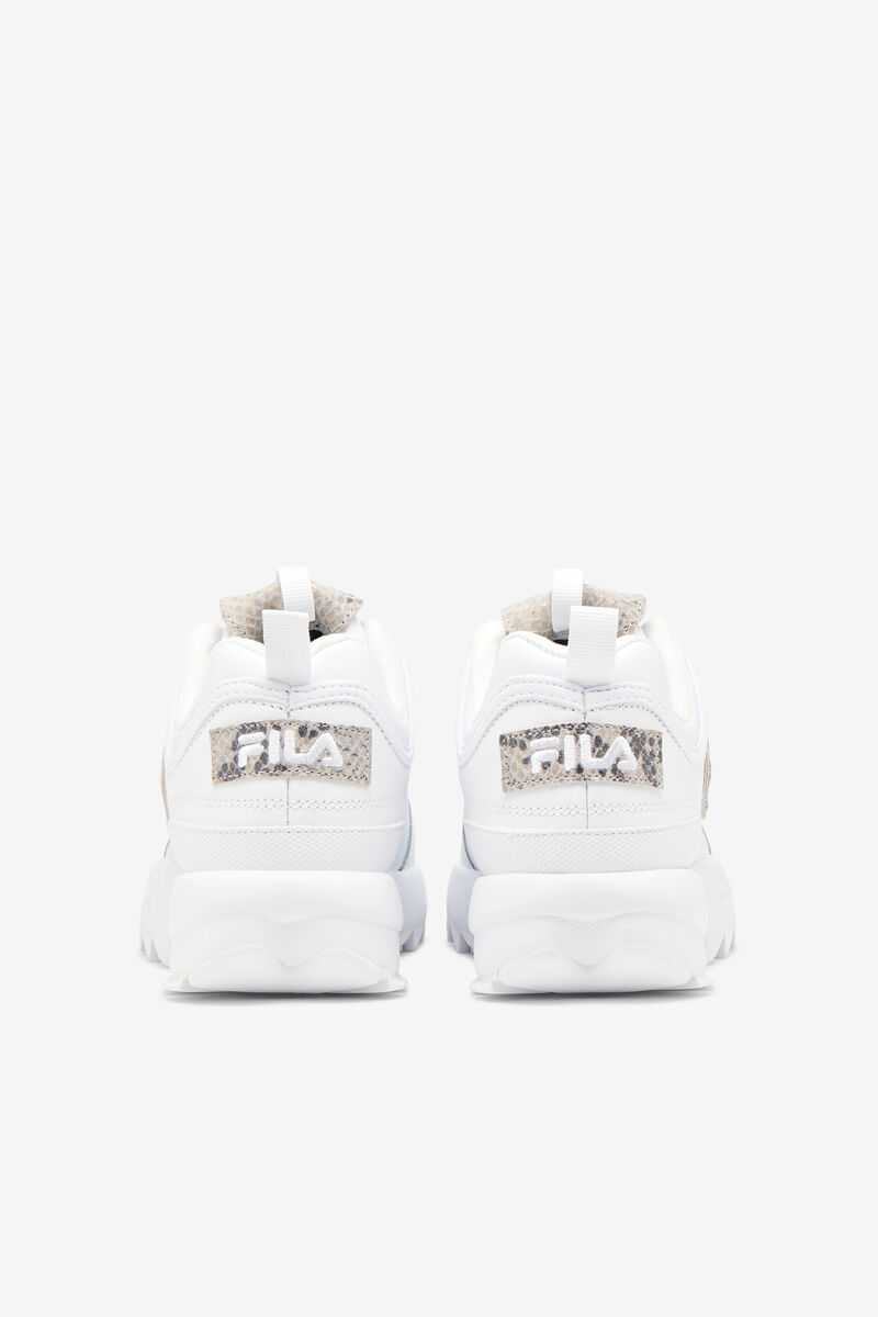 White / White Women's Fila Disruptor 2 Snake Platform Shoes | BwQfJjMVyNq