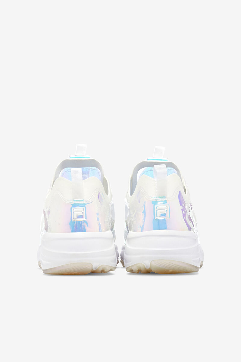 White / White Women's Fila Ray Tracer Iridescent Sport Shoes | L7FqEVynPRh