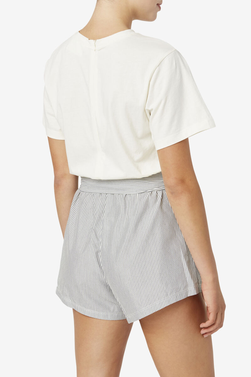 White Women's Fila Bellini Romper Rompers | LgpKdIVrEFJ