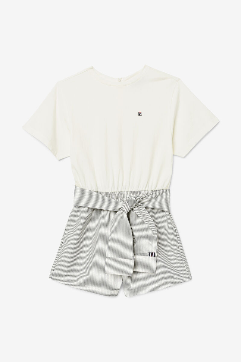 White Women\'s Fila Bellini Romper Rompers | LgpKdIVrEFJ