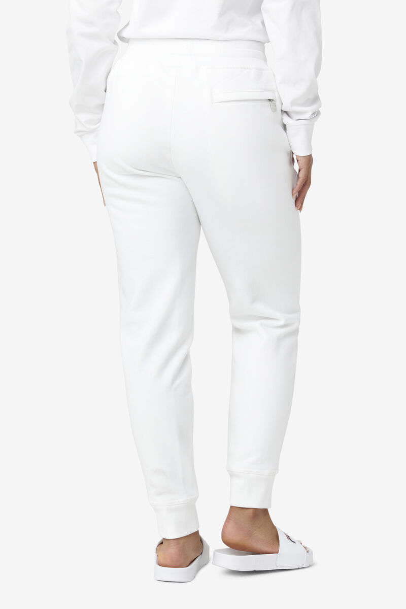 White Women's Fila Chardon Jogger Pants | RngMTmouwEP